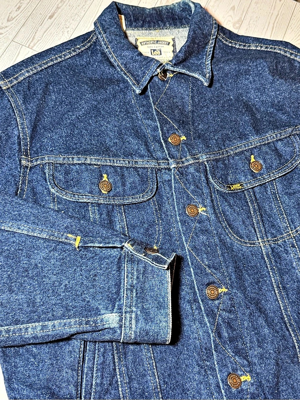 Vintage 90s Lee 220-5089 Denim Jacket USA Made Men’s M Trucker Blue